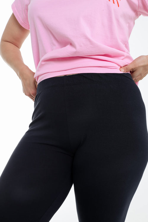 3/4 legging van biologisch katoen-Paprika-2