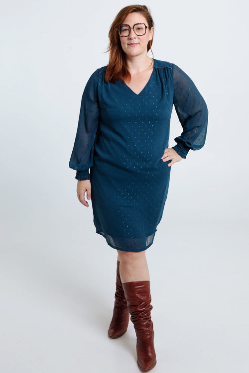 Robe en voile avec plumetis-Paprika-8