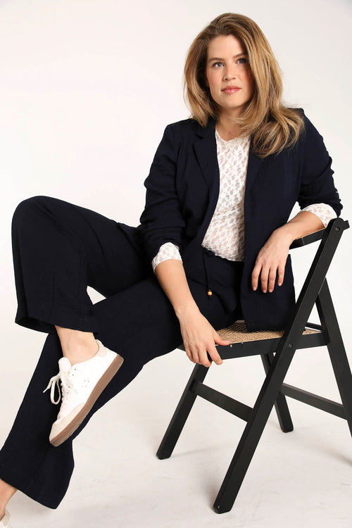 Zachte blazer van effen viscose-Paprika-8