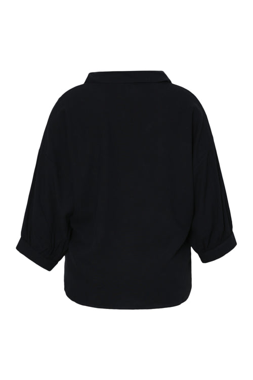 Chemise à nouer en lin et viscose unie-Paprika-2