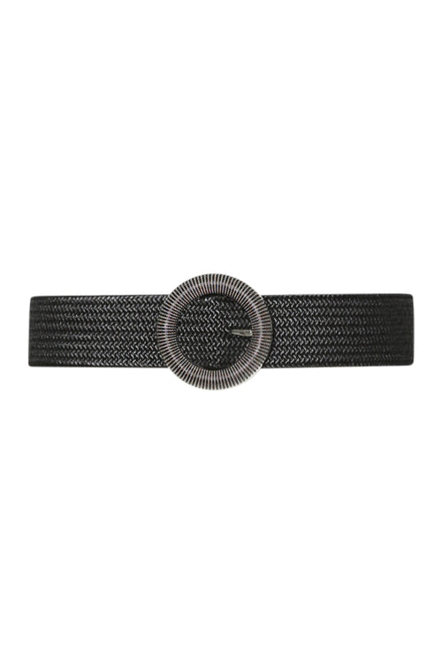 Elastische riem van raffia-Paprika-1