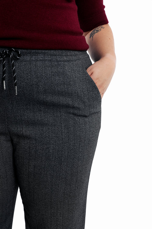 Wijd gemêleerde broek-Paprika-4