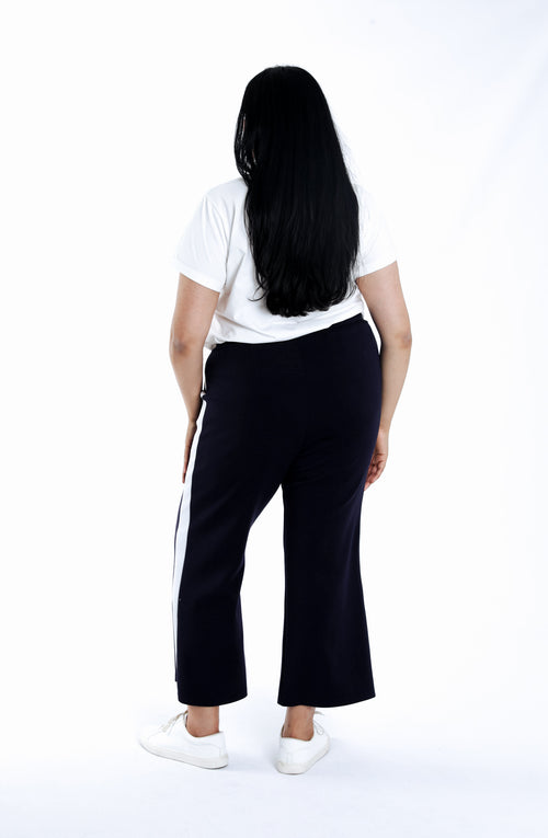 Effen joggingbroek met sportband aan de zijkant-Paprika-2