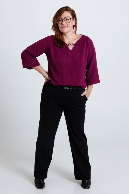 T-shirt avec lurex et bijou-Paprika-9