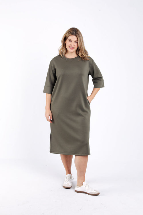 Effen sweatjurk-Paprika-6