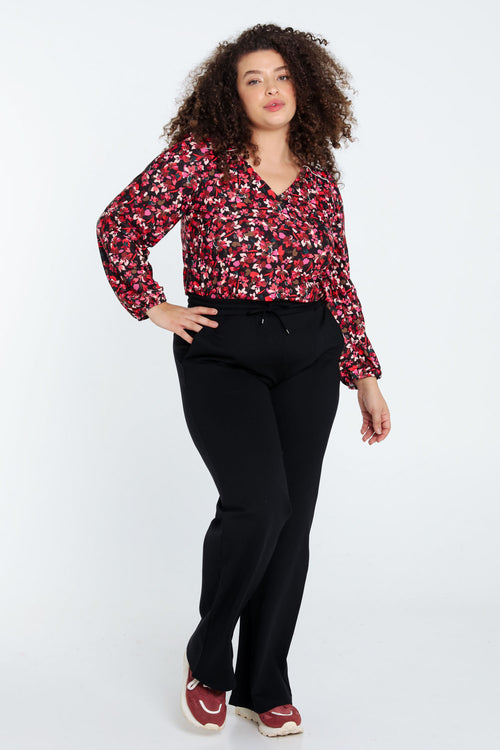 Pantalon large uni-Paprika-9
