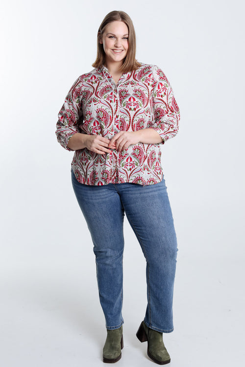 Blouse met paisleyprint-Paprika-7