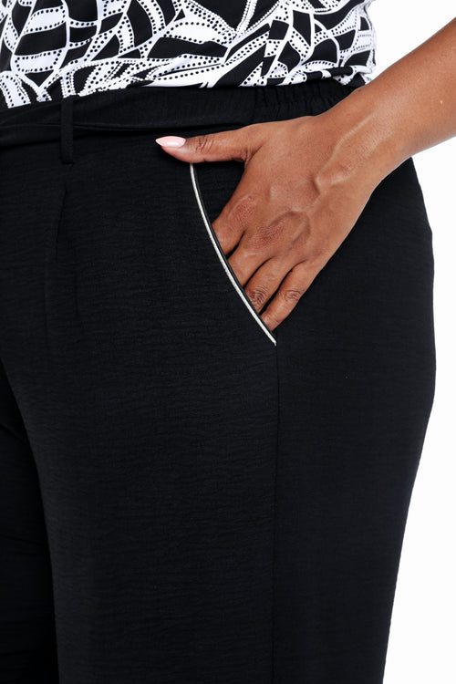 Effen broek met wijde pijpen-Paprika-4