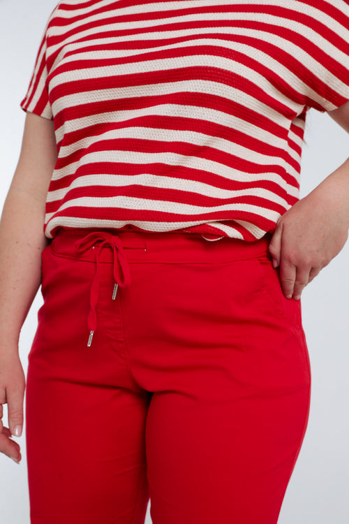 Pantalon chino en coton uni-Paprika-3