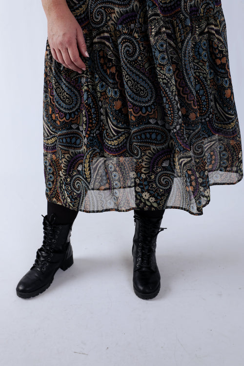 Jurk met paisleyprint-Paprika-4