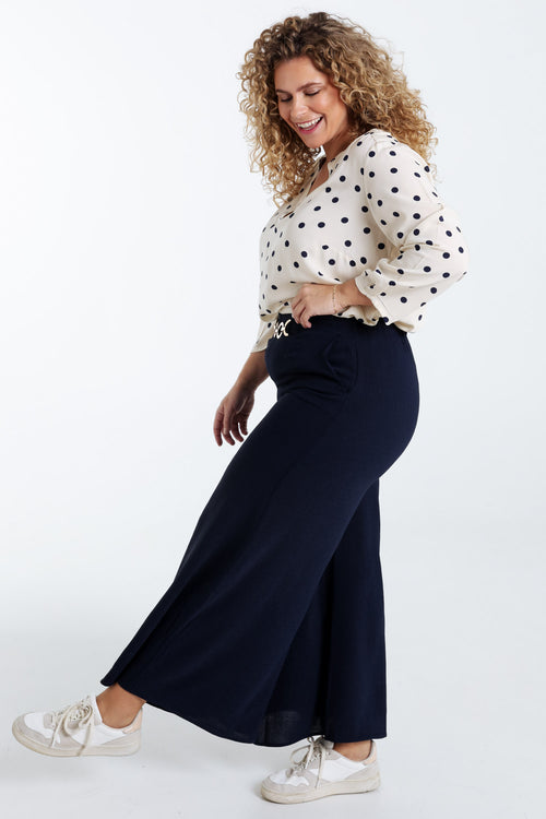 Pantacourt jupe culotte uni-Paprika-8
