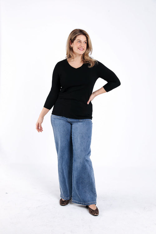 T-shirt basique en viscose-Paprika-8