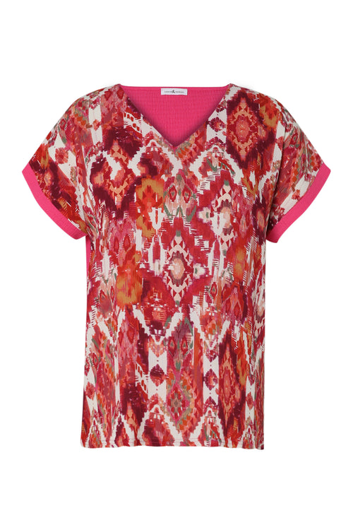 T-shirt imprimé ethnique-Paprika-10