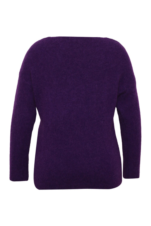 Trui met effen alpaca-Paprika-9