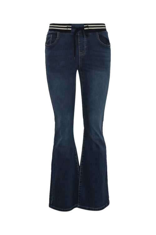 Effen flare jeansjegging 