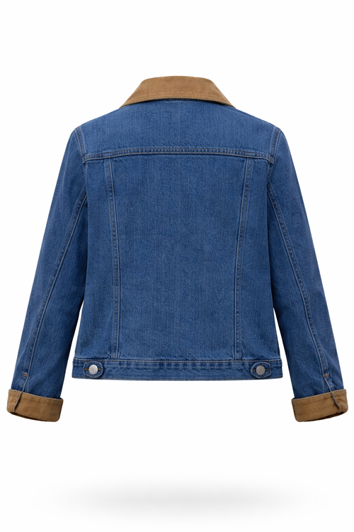 Veste en jeans avec velours-Paprika-11