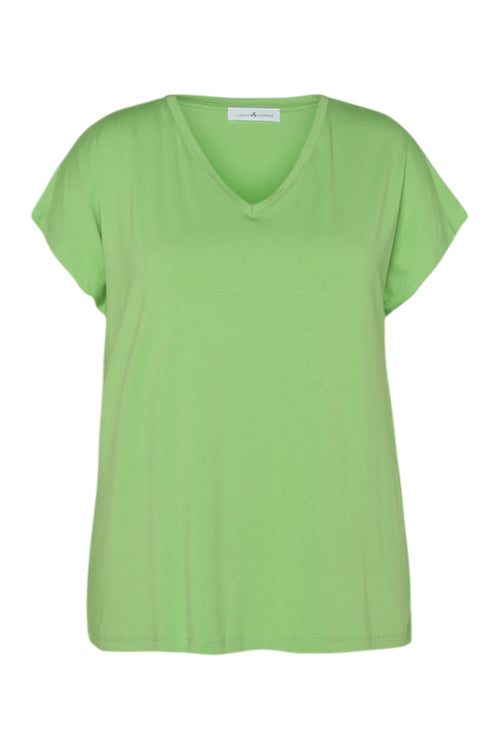 T-shirt uni en viscose-Paprika-4