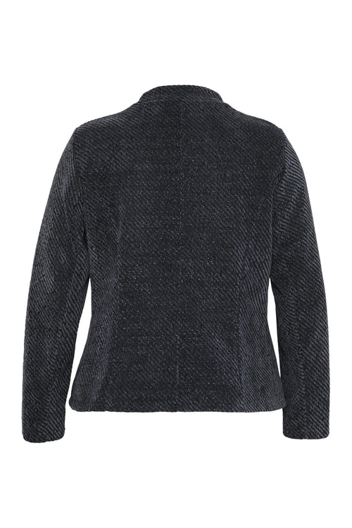 Bicolore jacquard jasje met lurex-Paprika-10