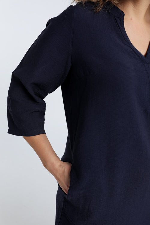 Robe tunique unie-Paprika-5