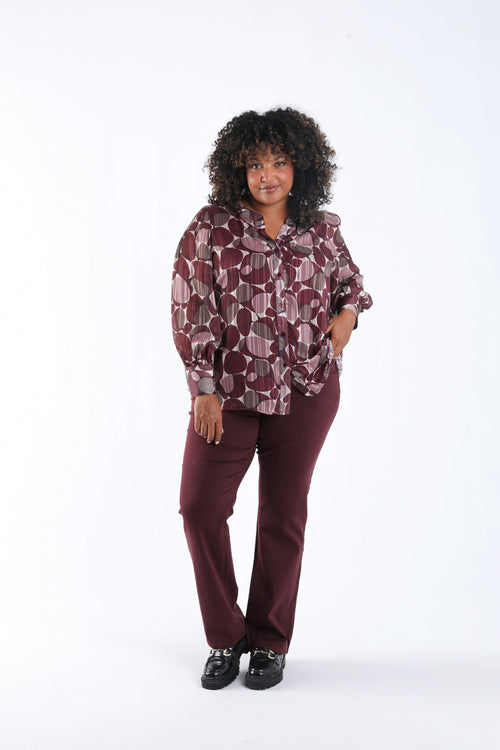 Effen teddy mantel-Paprika-1