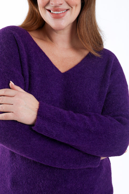 Trui met effen alpaca-Paprika-4