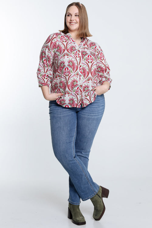 Blouse met paisleyprint-Paprika-9