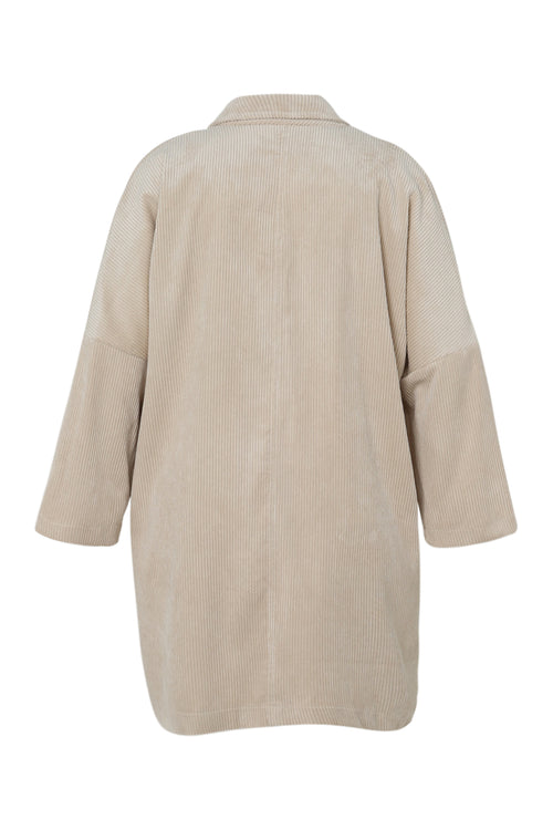 Longue veste en velours unie-Paprika-11