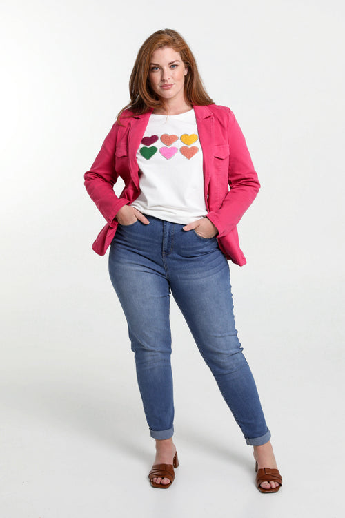 Blazer en coton-Paprika-9