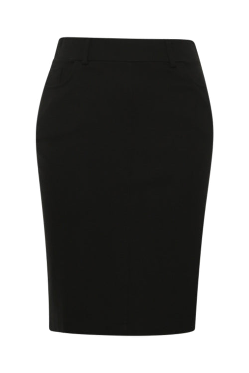 Jupe crayon en viscose unie-Paprika-7
