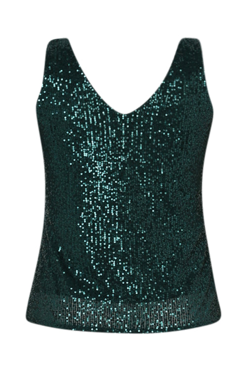 Top sans manches à paillettes-Paprika-11