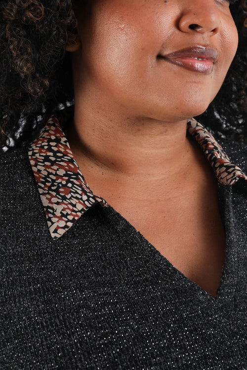 Robe 2 en 1 imprimé graphique-Paprika-4