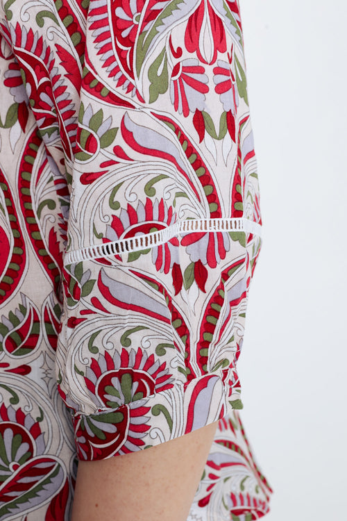 Blouse met paisleyprint-Paprika-5
