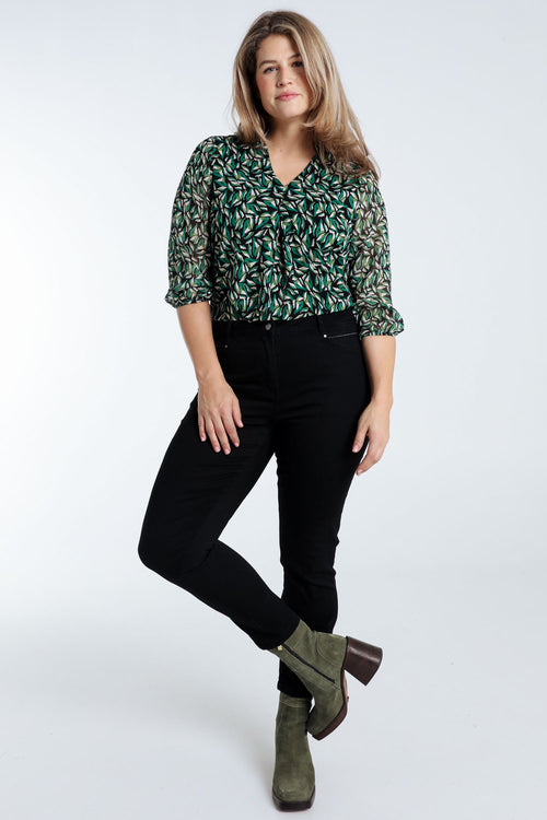 Pantalon Louise 7/8 en coton-Paprika-9