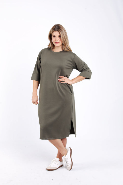 Effen sweatjurk-Paprika-7