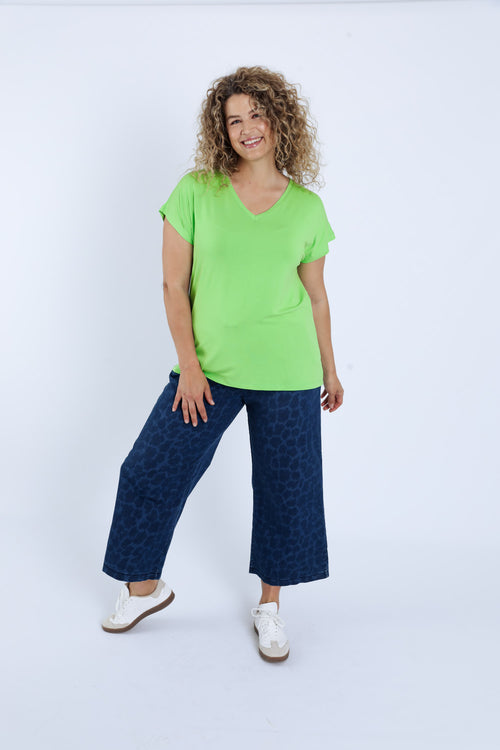 T-shirt uni en viscose-Paprika-7