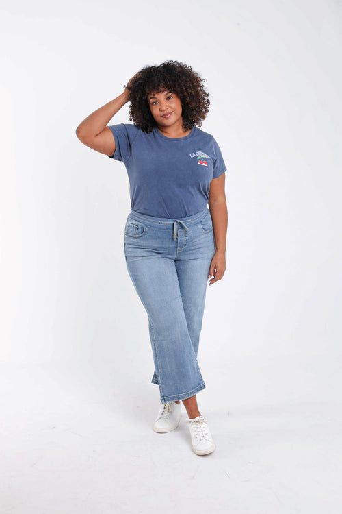 Wijde jegging Lolly 7/8 in denim-Paprika-8