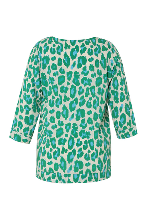 Blouse en viscose imprimé peau de bête-Paprika-11