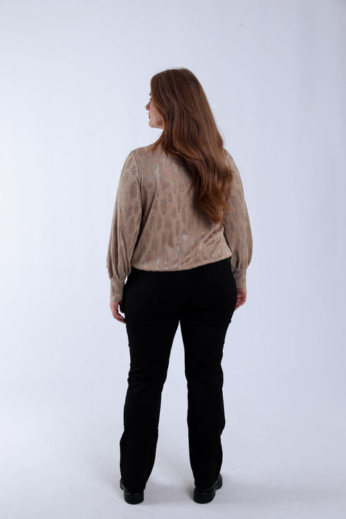 T-shirt imprimé animal avec lurex-Paprika-2