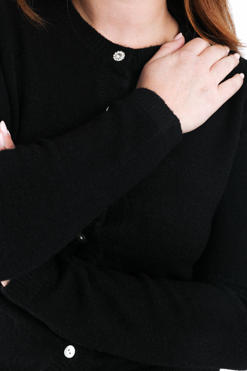 Cardigan boutonné uni avec volants-Paprika-5