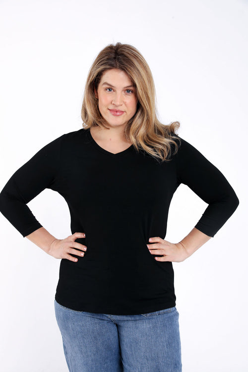 T-shirt basique en viscose-Paprika-1