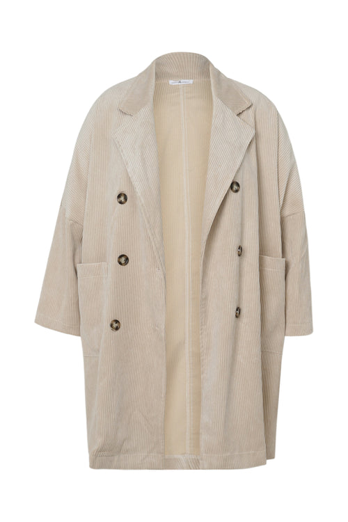 Longue veste en velours unie-Paprika-10