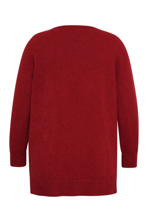 Cardigan in effen viscose-Paprika-2