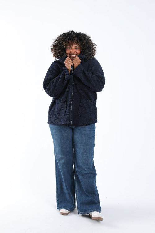 Manteau teddy uni-Paprika-6