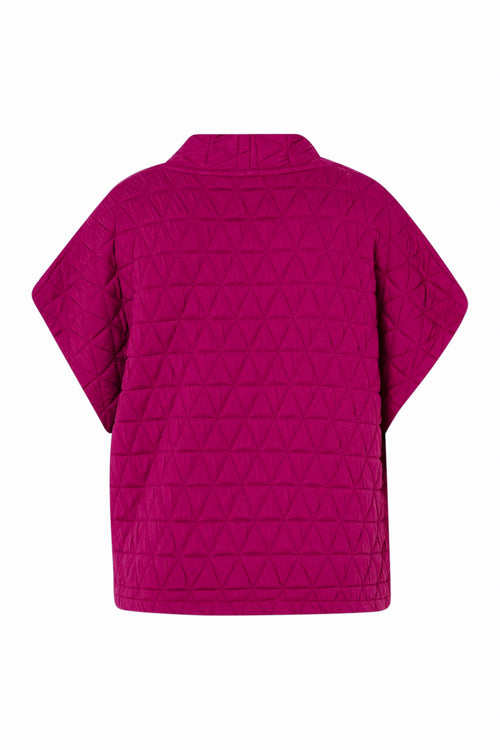 Veste kimono matelassée unie-Paprika-11