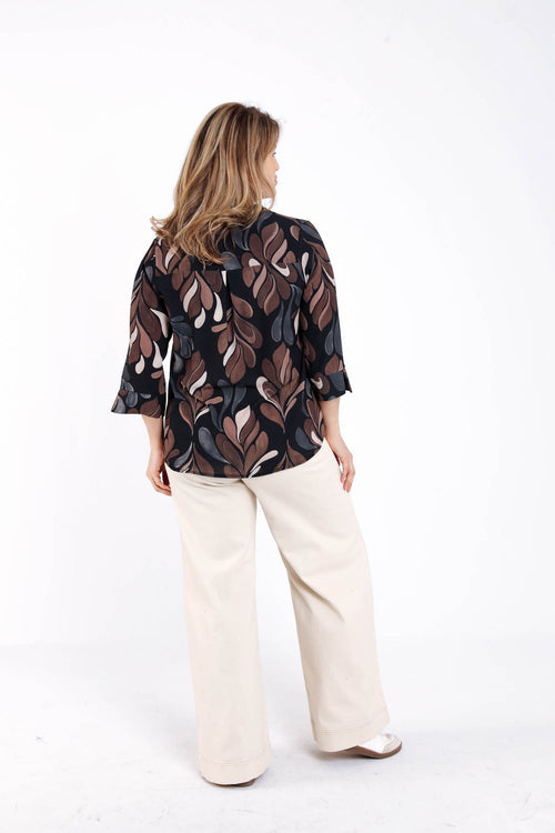 Blouse met grafische print-Paprika-2