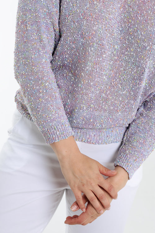 Pull maill fantaisie uni-Paprika-5