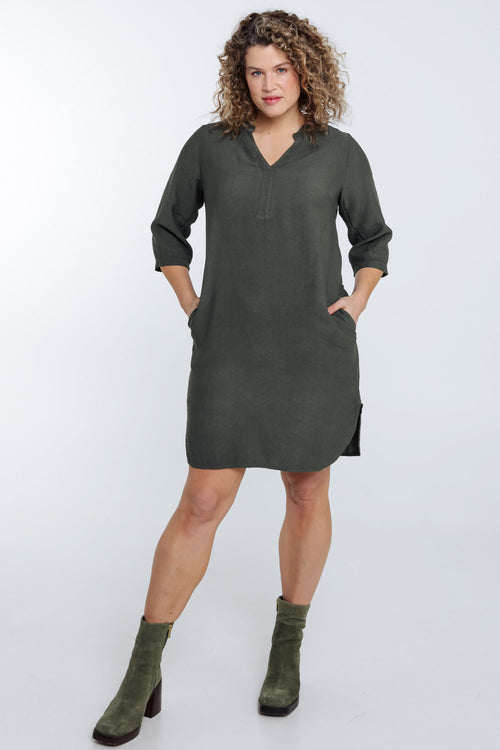 Robe tunique unie-Paprika-9