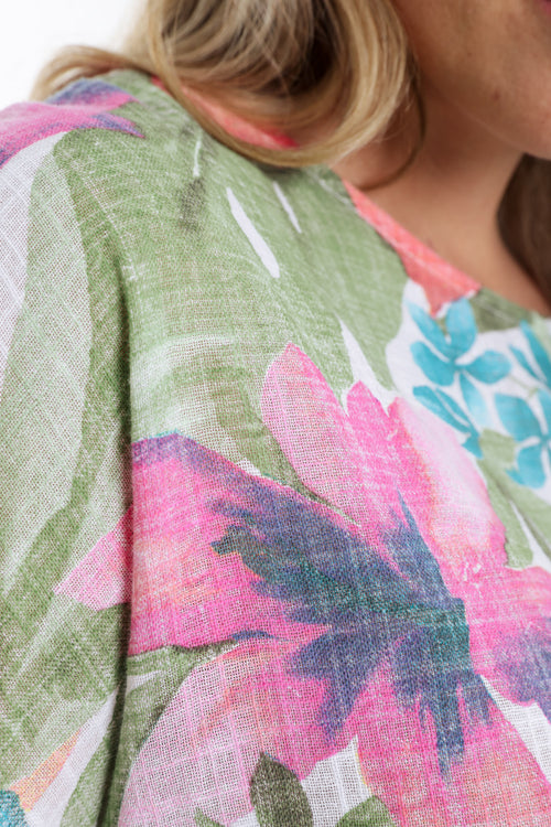 Blouse en coton imprimé floral-Paprika-5