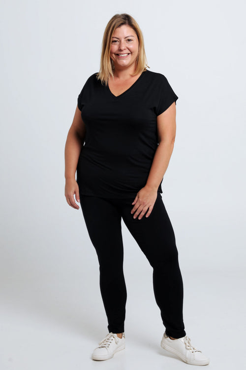 Legging 7/8 en viscose-Paprika-7