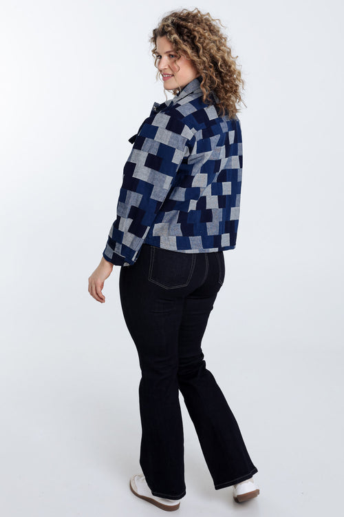 Veste en jeans dessin patch-Paprika-2